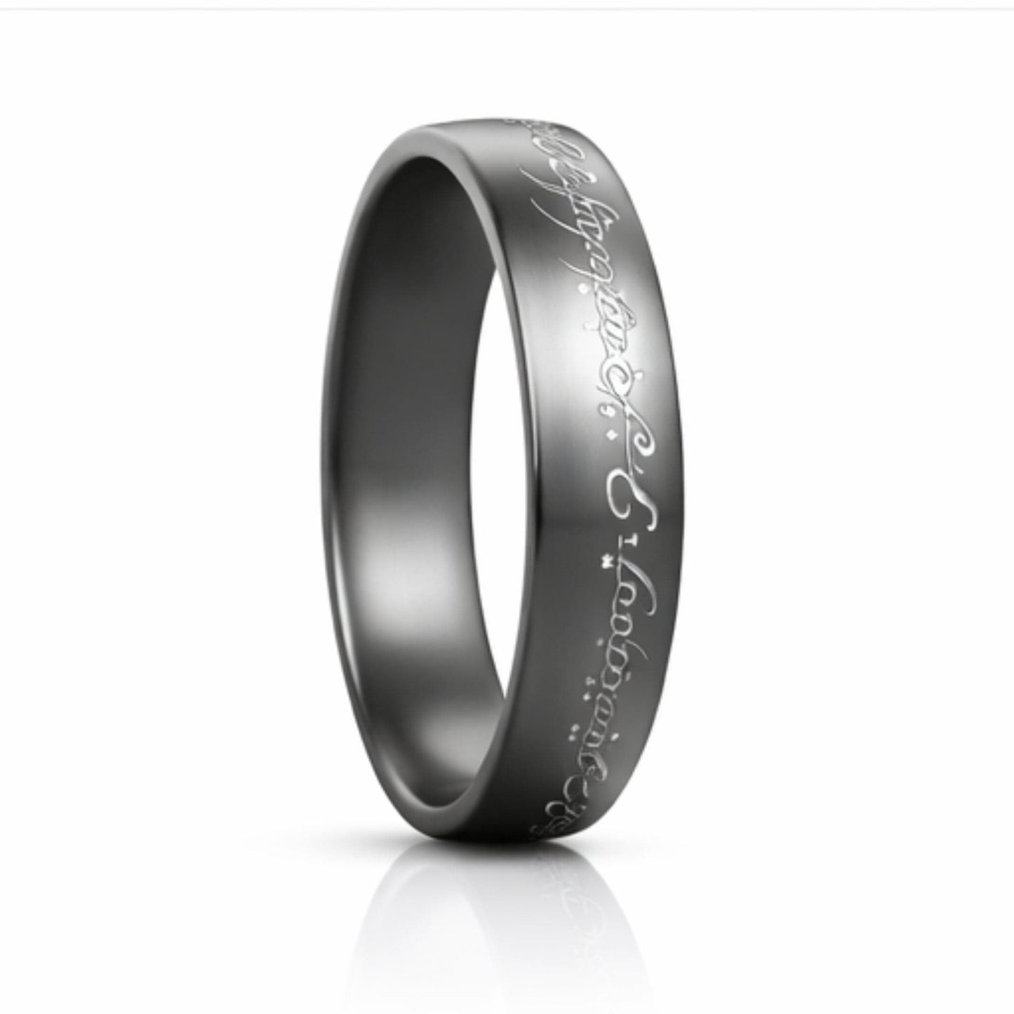 ORION SCRIPT - Black - Pure Stainless Steel Men’s Ring for Men & Boys (Size : 18-28) - THE MEN THING