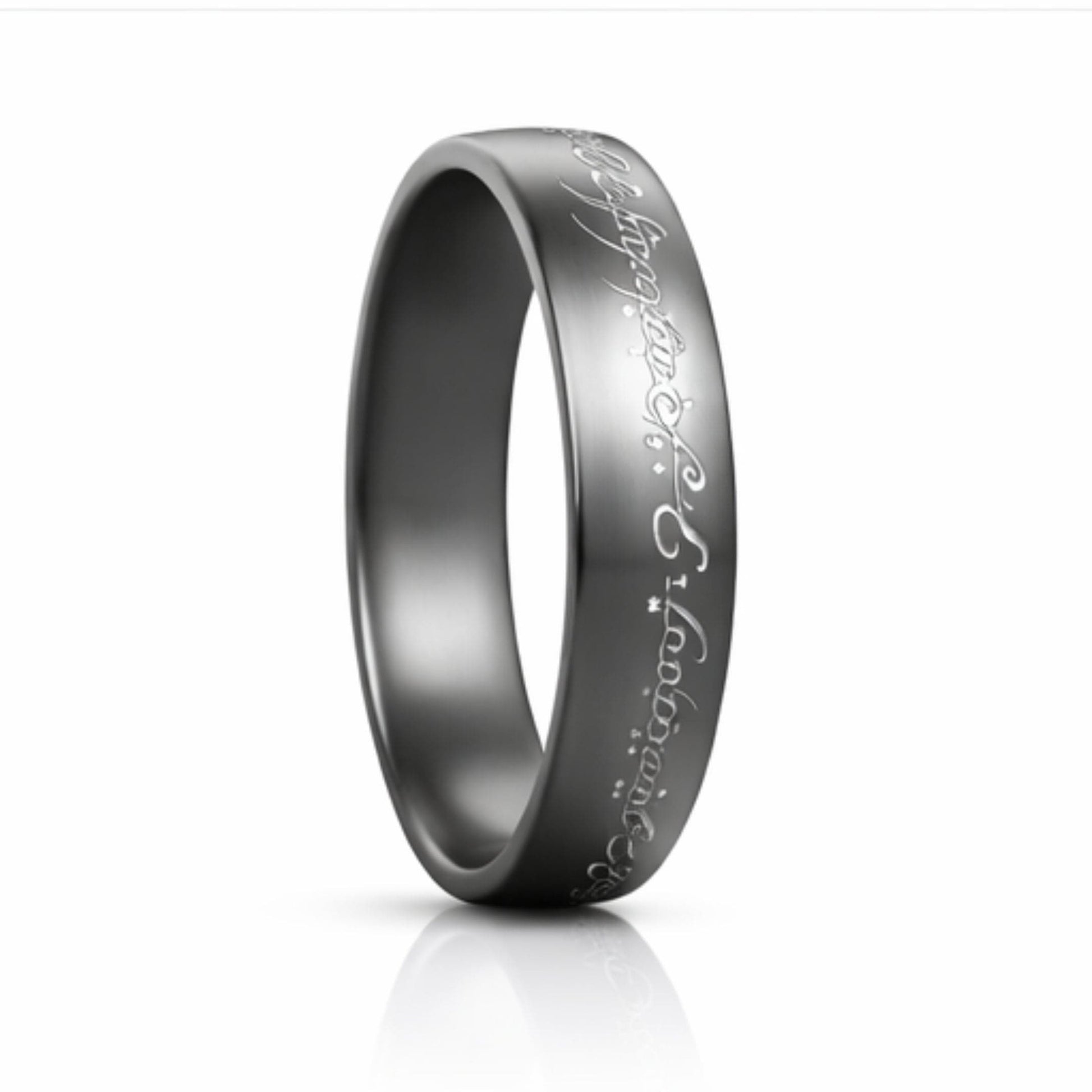 ORION SCRIPT - Black - Pure Stainless Steel Men’s Ring for Men & Boys (Size : 18-28) - THE MEN THING