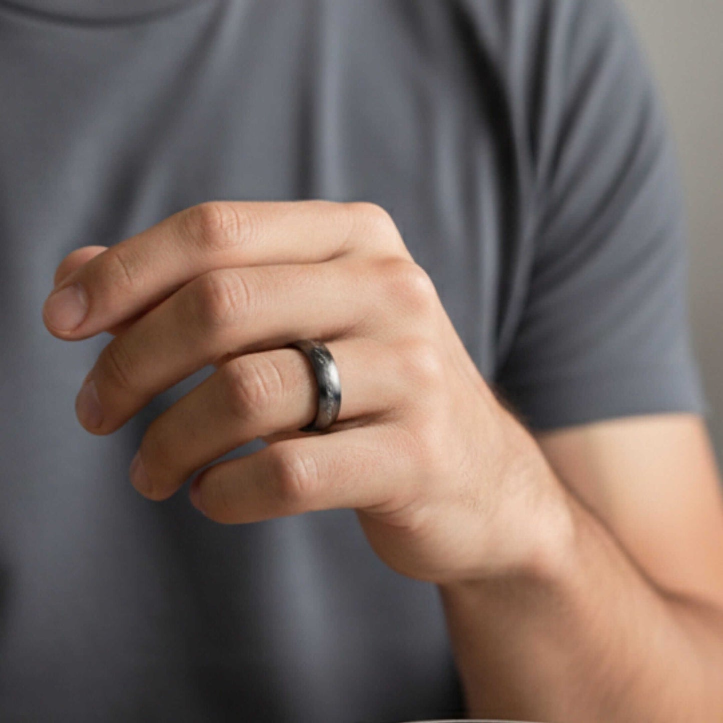 ORION SCRIPT - Black - Pure Stainless Steel Men’s Ring for Men & Boys (Size : 18-28) - THE MEN THING