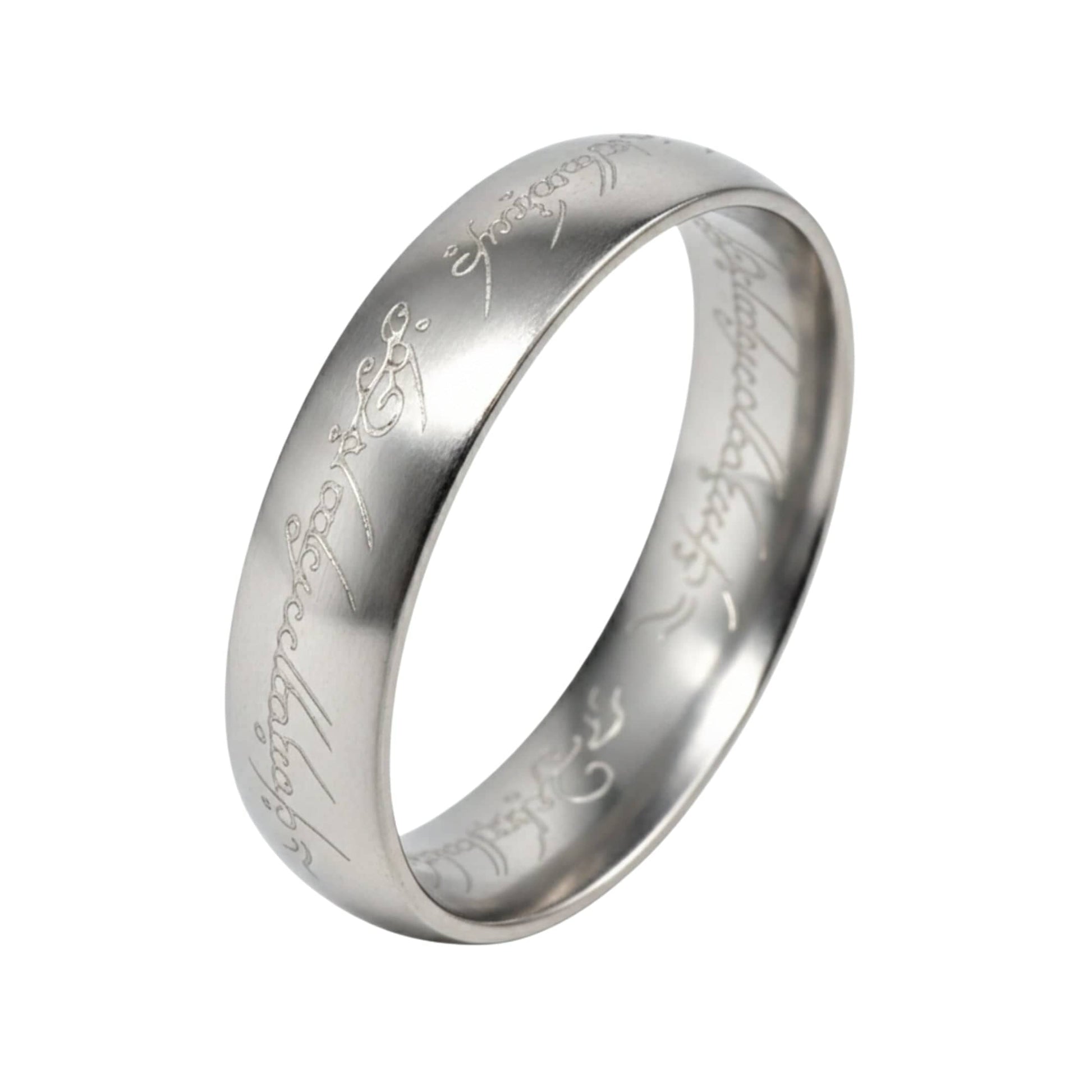 ORION SCRIPT - Steel - Pure Stainless Steel Men’s Ring for Men & Boys (Size : 18-22-27-29) — Rings for Men | THE MEN THING