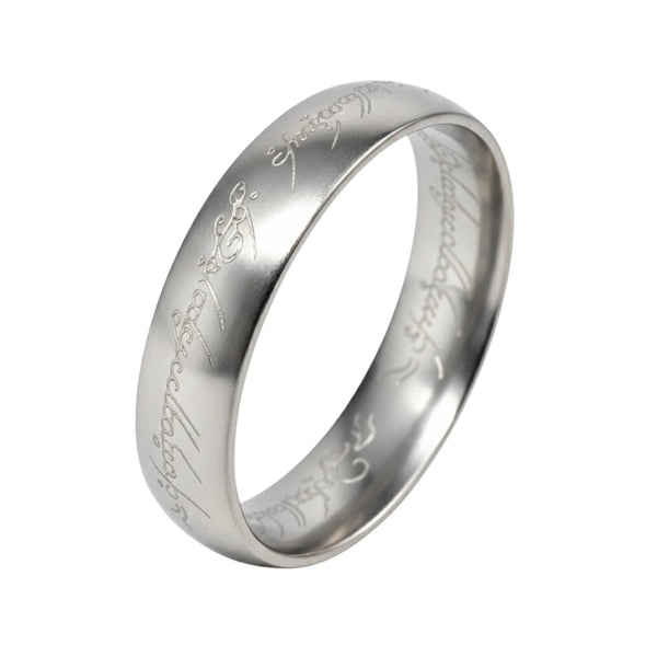 ORION SCRIPT - Steel - Pure Stainless Steel Men’s Ring for Men & Boys (Size : 18-22-27-29)