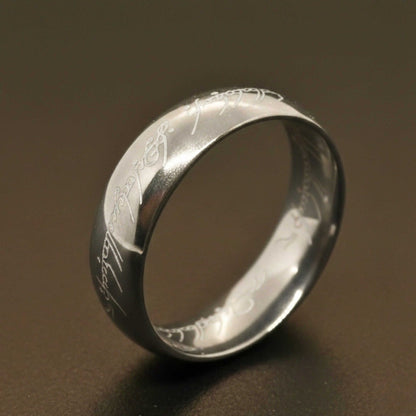 ORION SCRIPT - Steel - Pure Stainless Steel Men’s Ring for Men & Boys (Size : 18-22-27-29) — Rings for Men | THE MEN THING