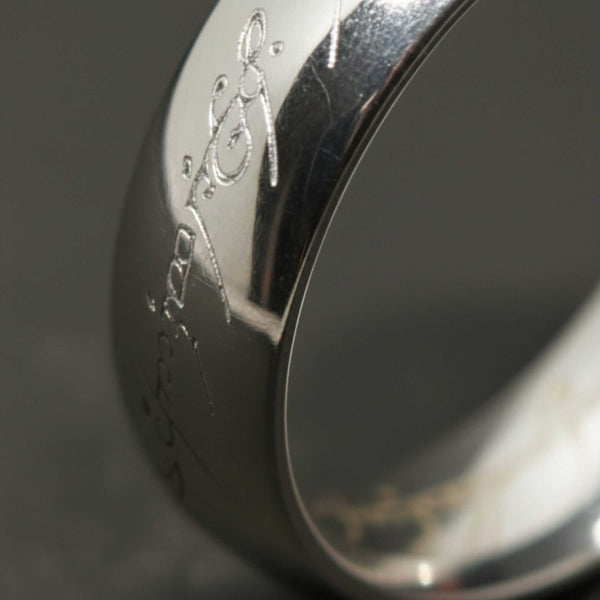 ORION SCRIPT - Steel - Pure Stainless Steel Men’s Ring for Men & Boys (Size : 18-22-27-29)