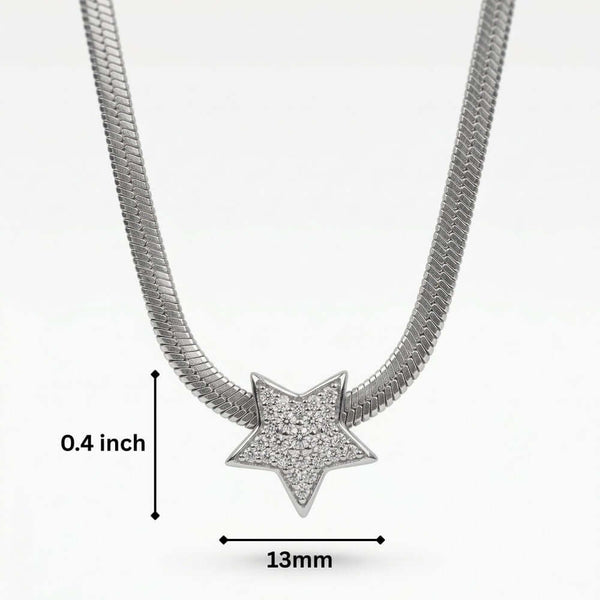 ORION STAR - 13mm Titanium Steel Pendant with 19 to 21inch Adjustable Snake 5mm Chain for Men & Boys