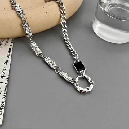 ORVION FUSION - 19mm Titanium Steel Pendant with 19 to 21inch Curb 6mm Chain for Men & Boys — SS Pendant/ Necklace for Men | THE MEN THING
