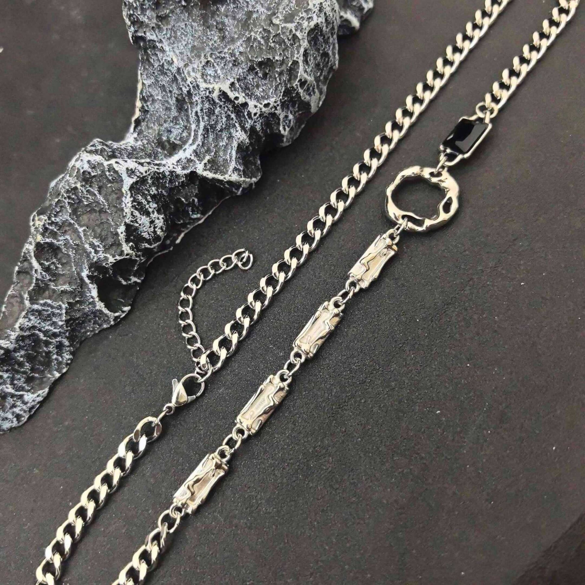 ORVION FUSION - 19mm Titanium Steel Pendant with 19 to 21inch Curb 6mm Chain for Men & Boys — SS Pendant/ Necklace for Men | THE MEN THING