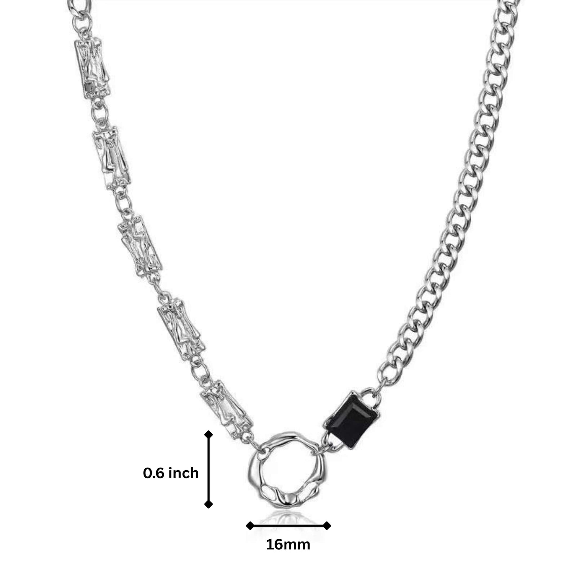 ORVION FUSION - 19mm Titanium Steel Pendant with 19 to 21inch Curb 6mm Chain for Men & Boys — SS Pendant/ Necklace for Men | THE MEN THING
