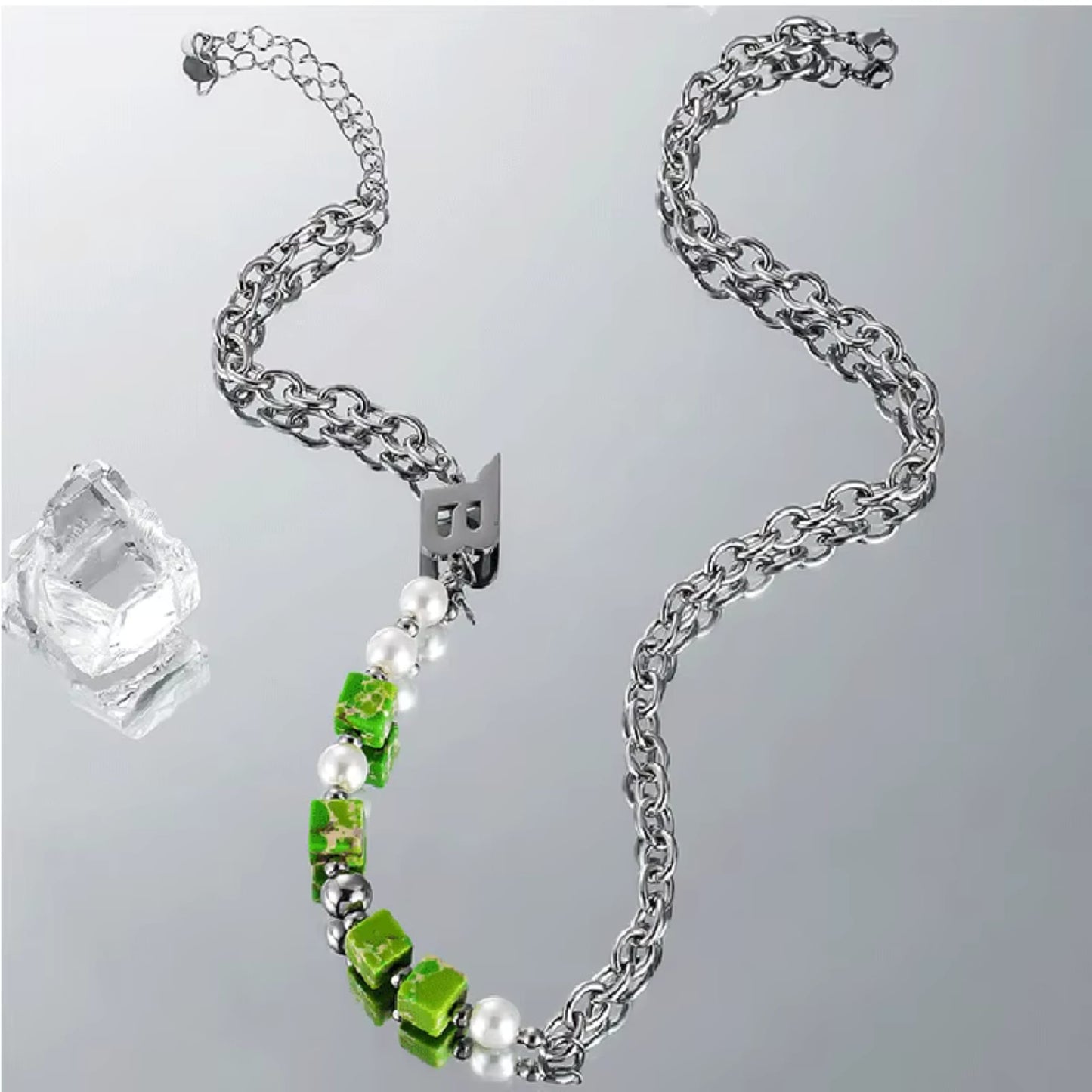 ORVYN STACK - 10mm Titanium Steel Pendant with 19 to 21inch Adjustable 8mm Chain for Men & Boys - THE MEN THING