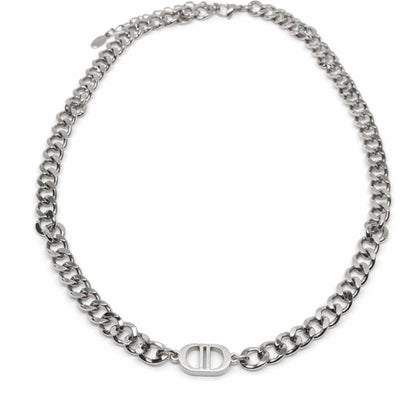 OVAL BAR CONNECTOR - 11mm Pure Titanium Steel Pendant with 19 to 21inch Adjustable Cube 9mm Chain for Men & Boys — SS Pendant/ Necklace for Men | THE MEN THING