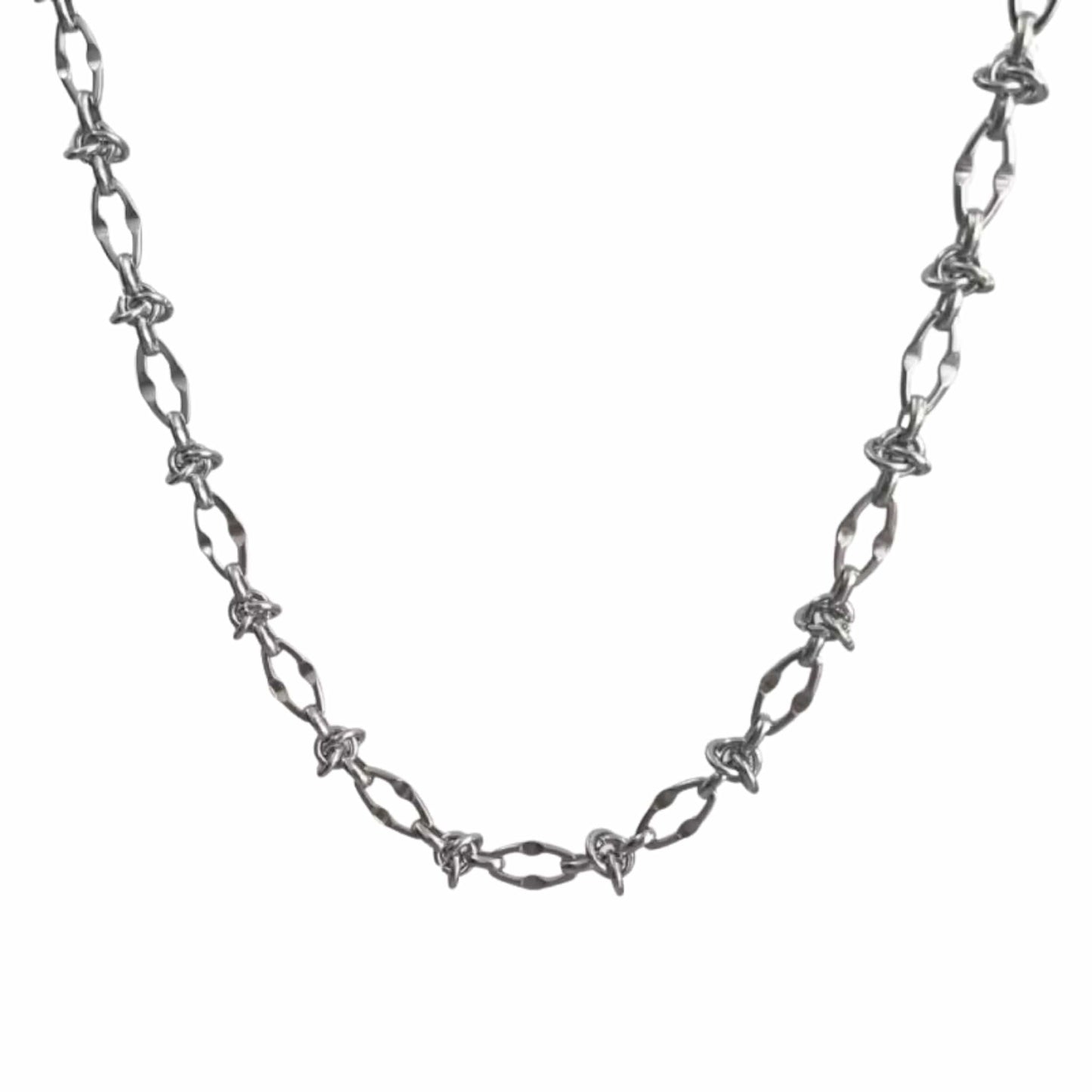 OVAL LINK - 8mm Pure Stainless Steel Curb 18 inch Chain for Men & Boys - THE MEN THING
