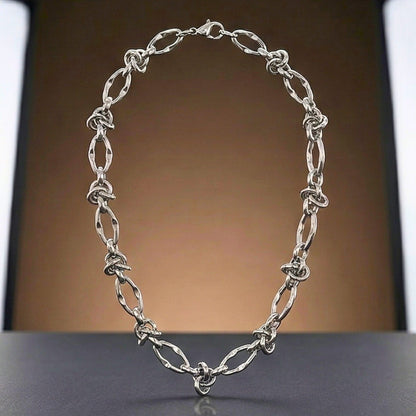 OVAL LINK - 8mm Pure Stainless Steel Curb 18 inch Chain for Men & Boys - THE MEN THING