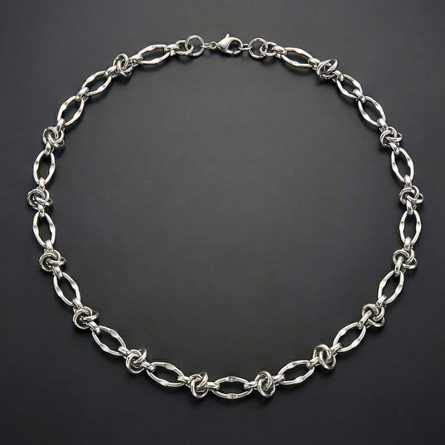 OVAL LINK - 8mm Pure Stainless Steel Curb 18 inch Chain for Men & Boys - THE MEN THING