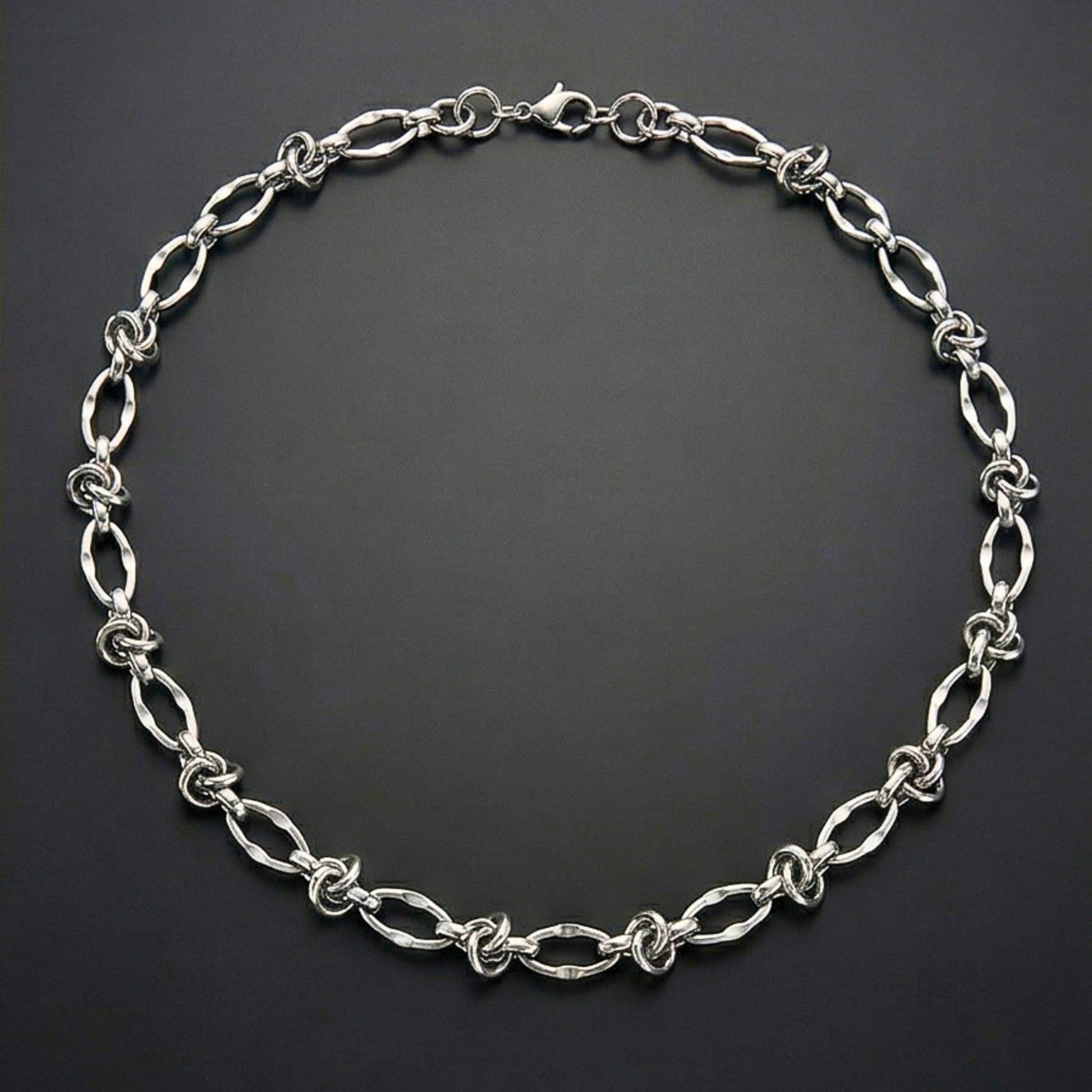 OVAL LINK - 8mm Pure Stainless Steel Curb 18 inch Chain for Men & Boys - THE MEN THING