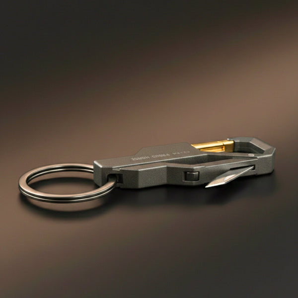PHANTOM GRIP - GUNMETAL GREY - Stainless Steel Keychain for Men & Boy
