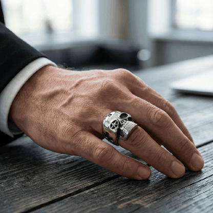 PHANTOM  Titanium Steel Ring for Men and Boys (Size-21) - THE MEN THING