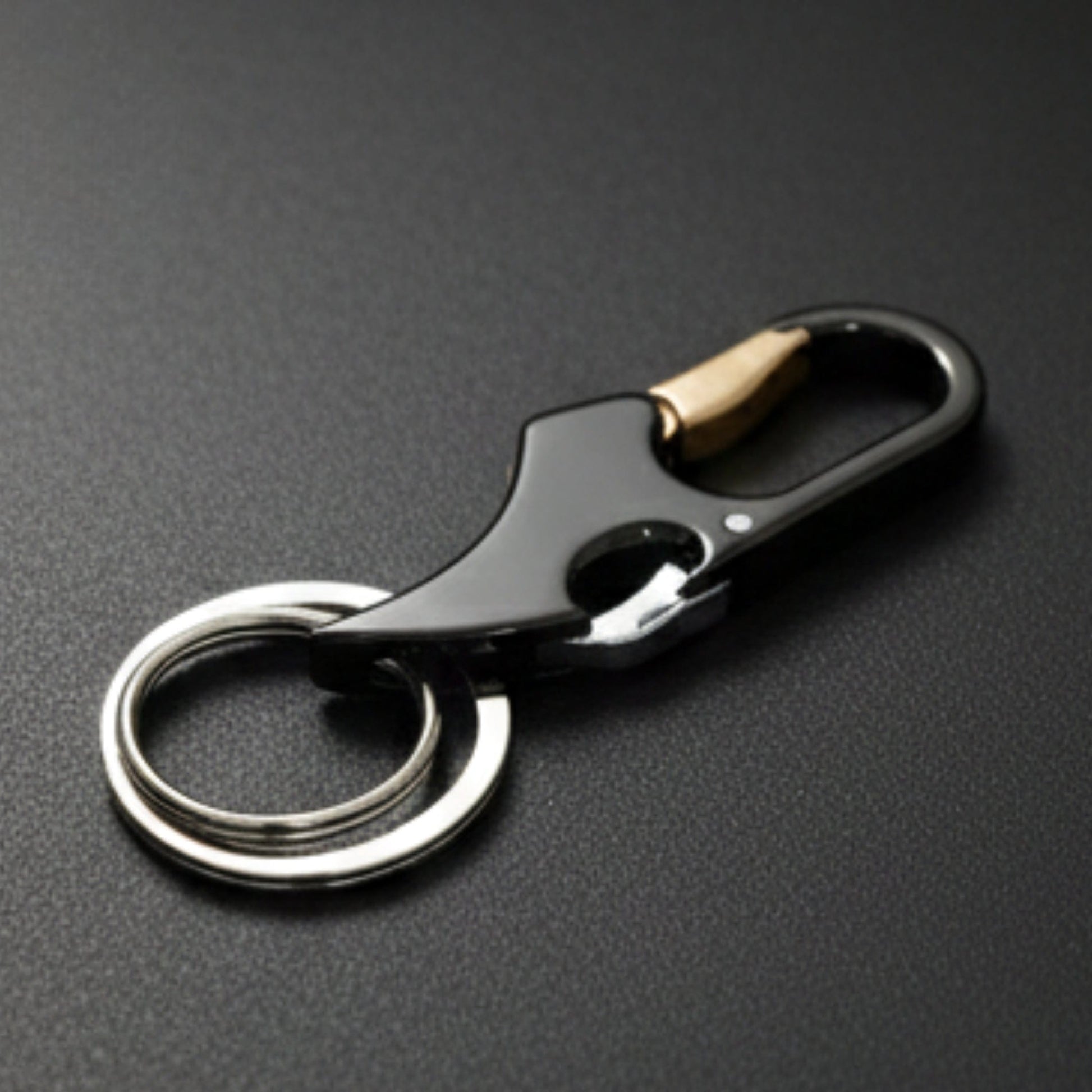 PRIME HOOK SIGNATURE – BLACK & GOLD - Stainless Steel Keychain for Men & Boy - THE MEN THING