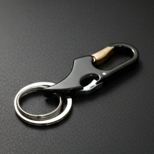 PRIME HOOK SIGNATURE – BLACK & GOLD - Stainless Steel Keychain for Men & Boy