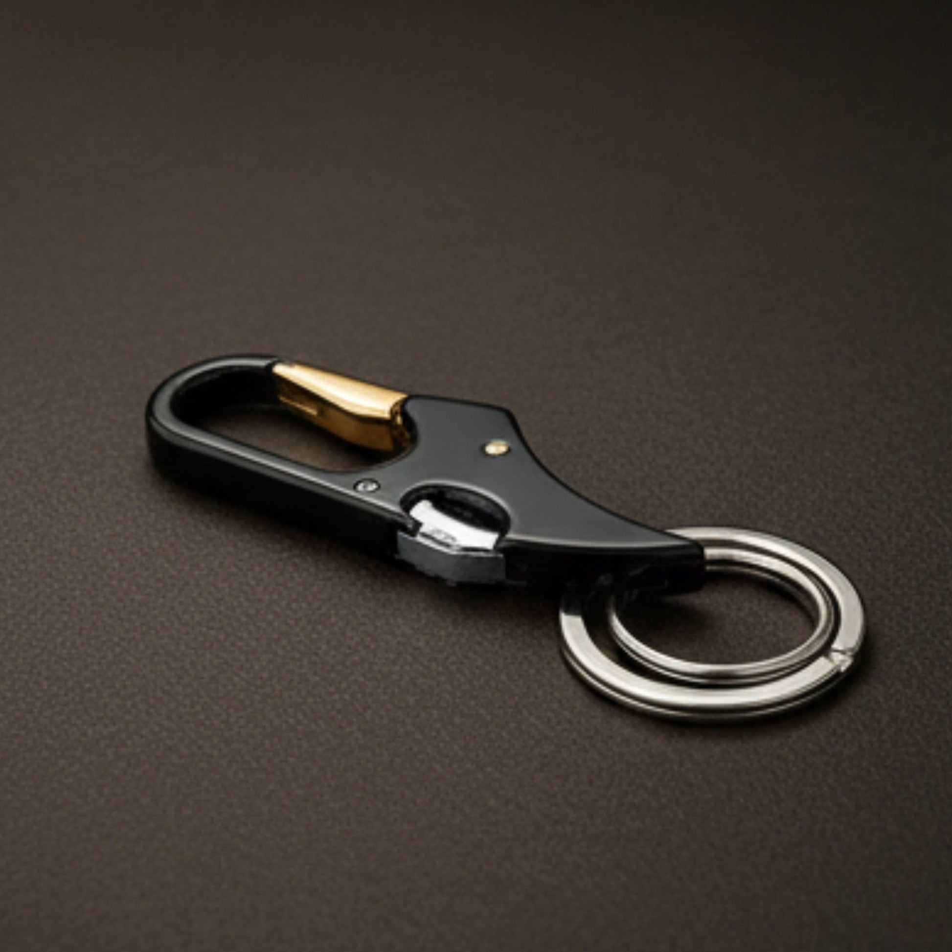 PRIME HOOK SIGNATURE – BLACK & GOLD - Stainless Steel Keychain for Men & Boy - THE MEN THING