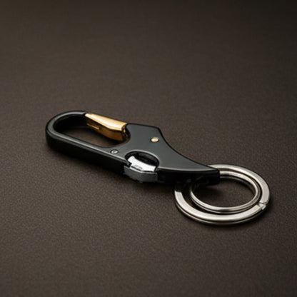 PRIME HOOK SIGNATURE – BLACK & GOLD - Stainless Steel Keychain for Men & Boy - THE MEN THING