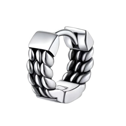 PRIME LINK - Titanium Steel Hoop Earrings for Men & Boys (2 Pcs) - THE MEN THING