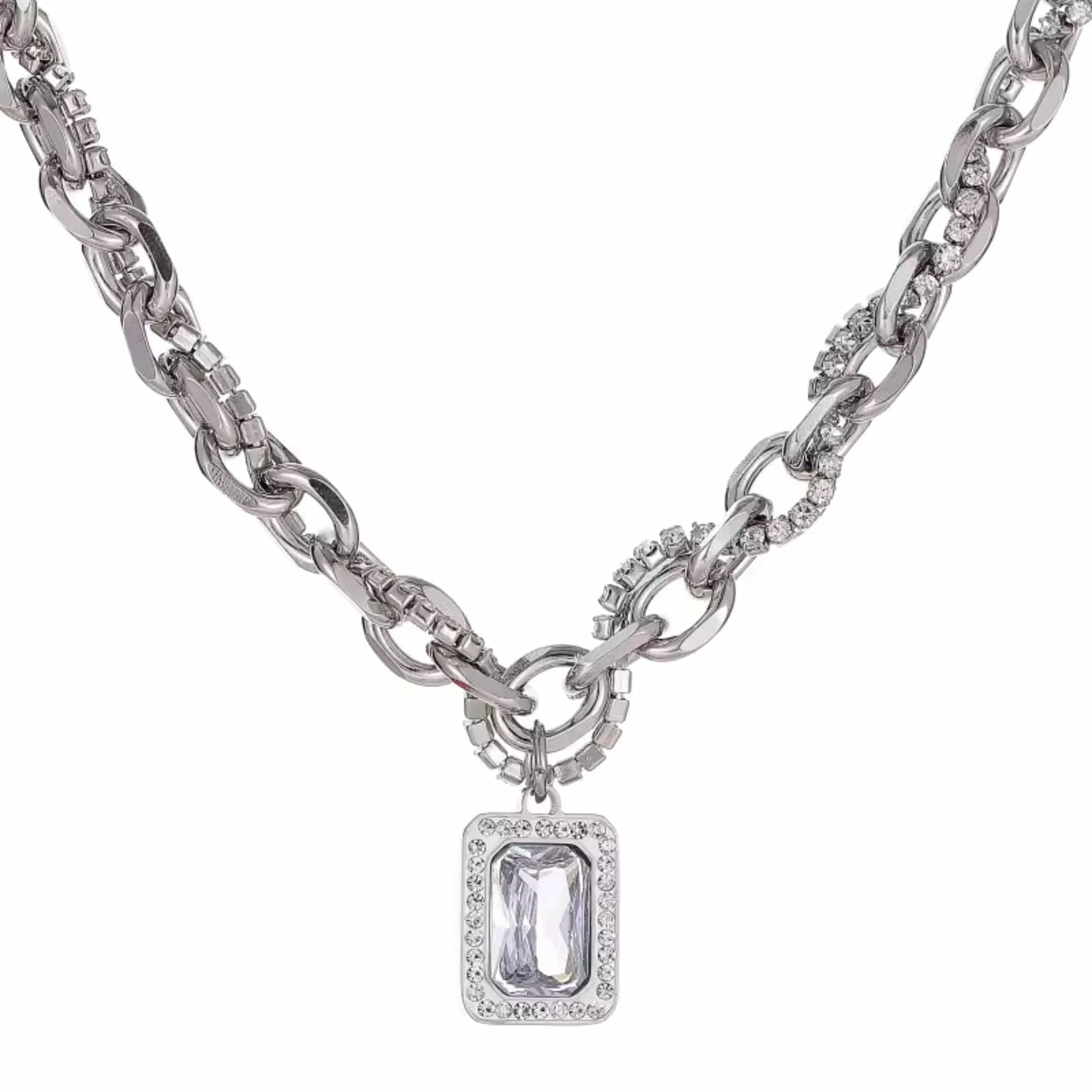 PRISM LUX - 15mm Titanium Steel Pendant with 20 to 22inch Adjustable Cable Chain for Men & Boys — SS Pendant/ Necklace for Men | THE MEN THING