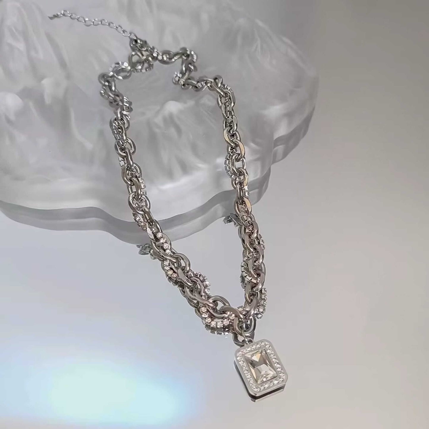 PRISM LUX - 15mm Titanium Steel Pendant with 20 to 22inch Adjustable Cable Chain for Men & Boys — SS Pendant/ Necklace for Men | THE MEN THING