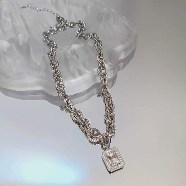 PRISM LUX - 15mm Titanium Steel Pendant with 20 to 22inch Adjustable Cable Chain for Men & Boys