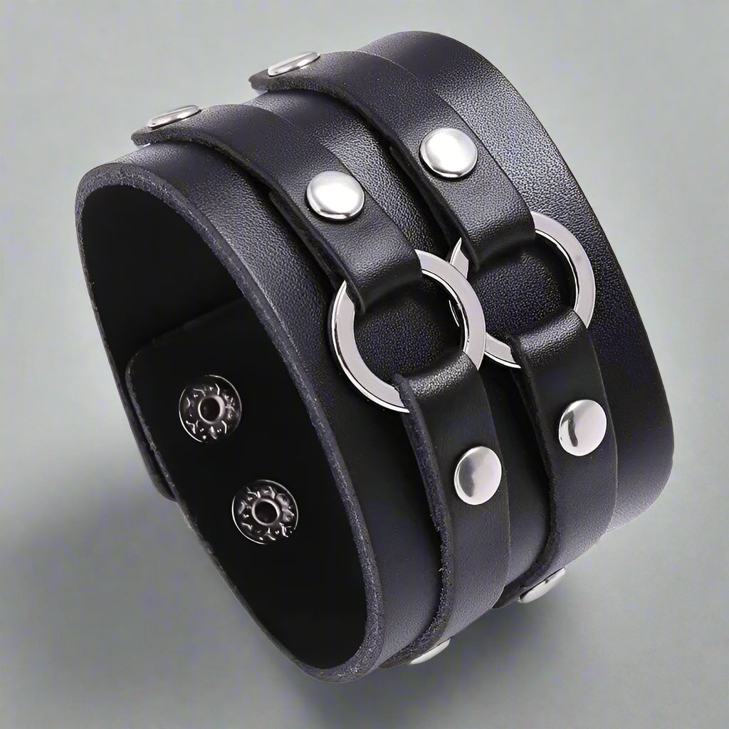 RAGE LOCK - Genuine Braided Leather Bracelet Set for Men & Boys (8 inch) - THE MEN THING