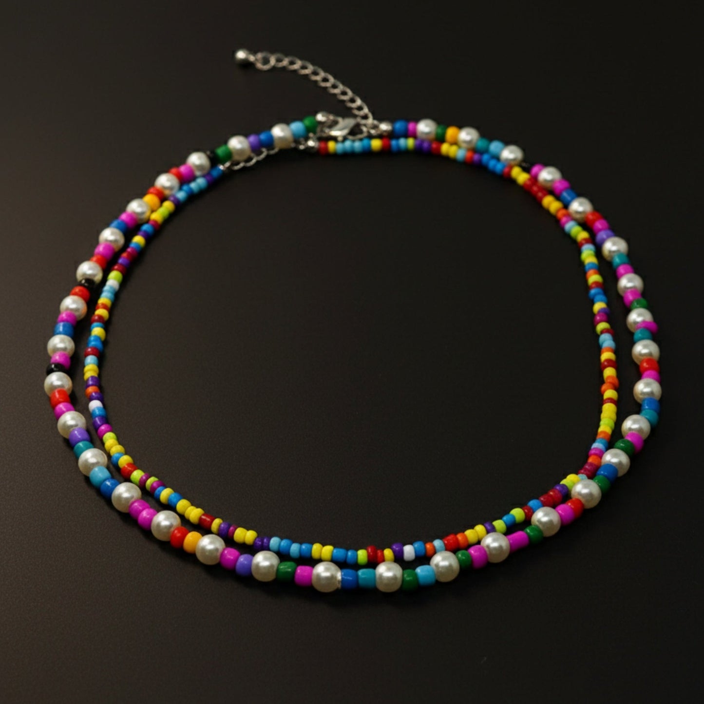 RAINBOW BLISS - Multi-Layer Beads Necklace for Men & Boys (20 inch) - THE MEN THING