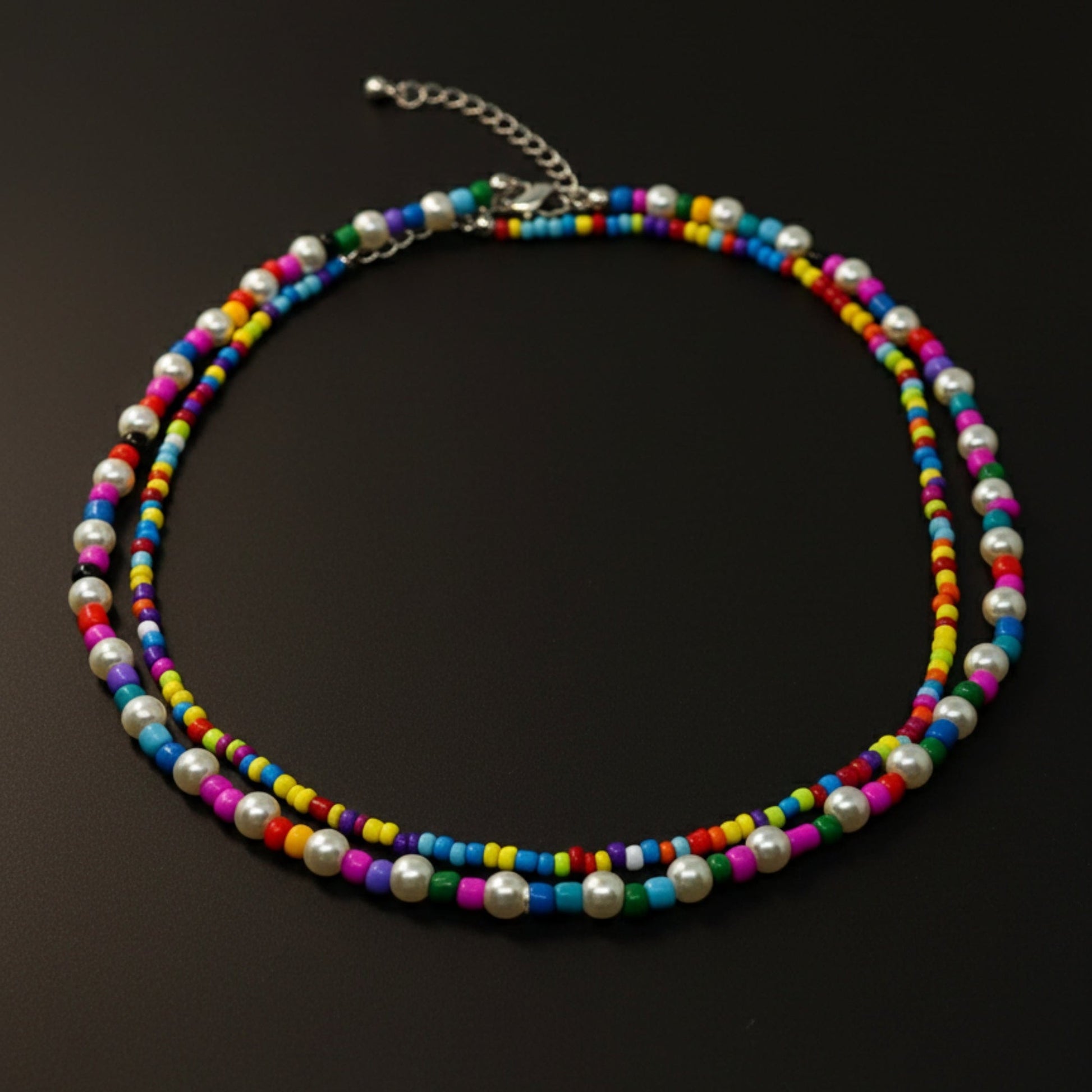 RAINBOW BLISS - Multi-Layer Beads Necklace for Men & Boys (20 inch) - THE MEN THING