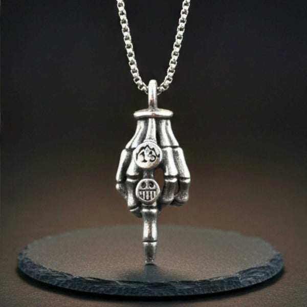 REBEL 13 – SKELETON - 23mm Pure Titanium Steel Pendant with 23inch Round Box 2mm Chain for Men & Boys