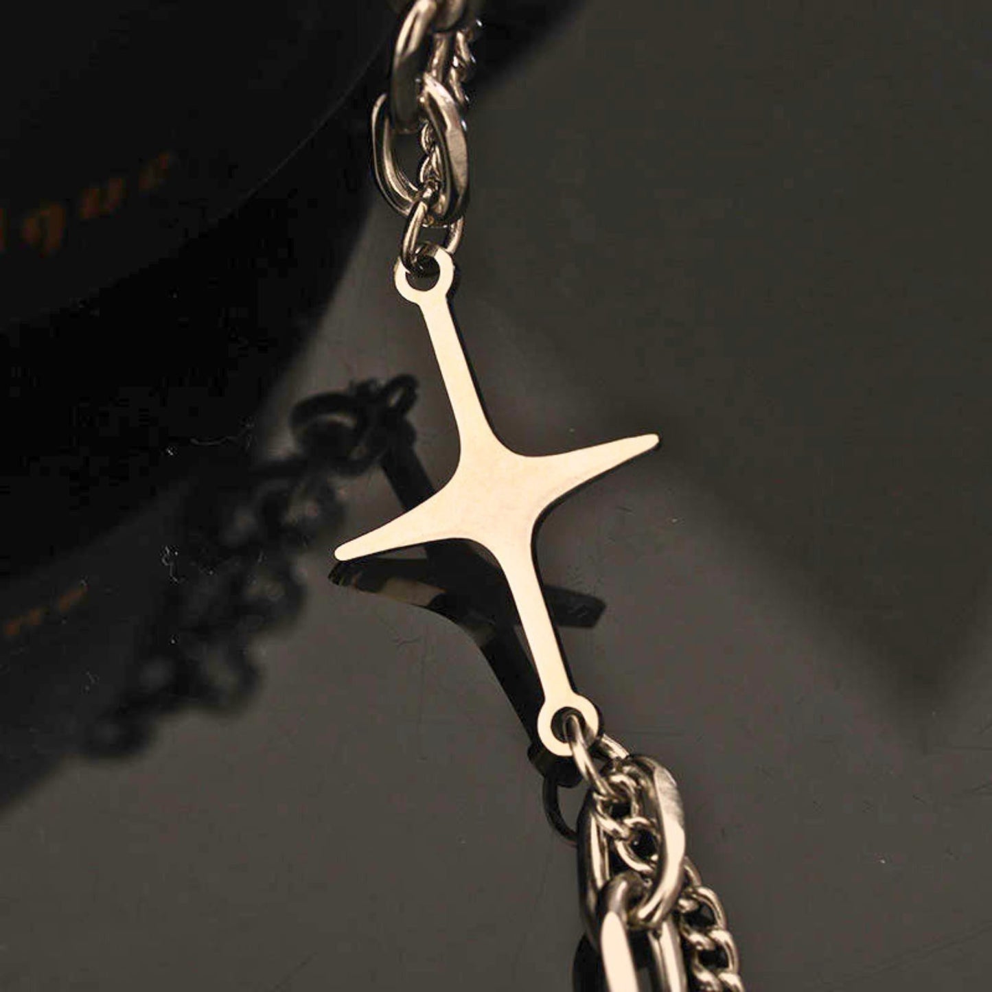 RED HALO CROSS - 16mm Titanium Steel Pendant with 20inch Chain for Men & Boys - THE MEN THING