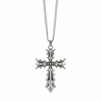 REGAL CROSS - 31mm Pure Titanium Steel Pendant with 27inch Curb 3mm Chain for Men & Boys - THE MEN THING