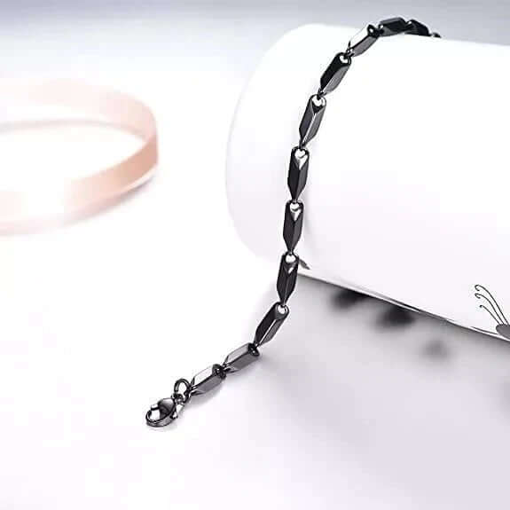 RICE CHAIN BLACK - Stainless Steel  24inch Chain - THE MEN THING