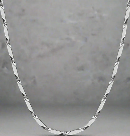 RICE CHAIN - Pure Stainless Steel 24inch - European Trending Style - Necklace for Men & Boy - THE MEN THING