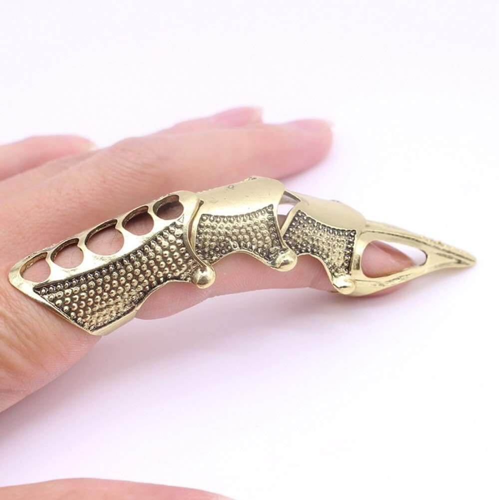 RINOSKIN - Gold Guard Adjustable Knuckle Joint Full Finger Ring for Men & Boys — Rings for Men | THE MEN THING