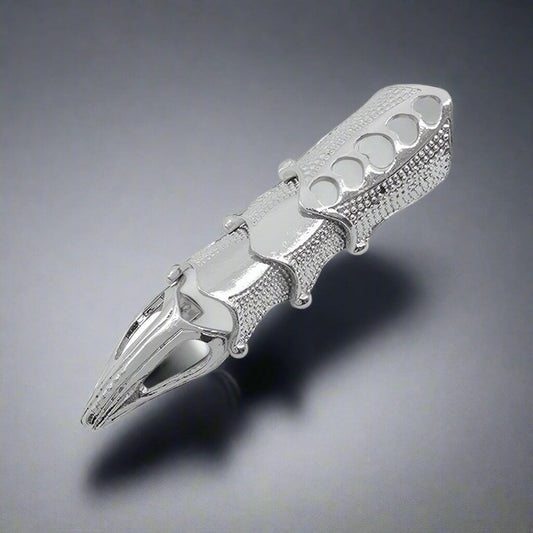 RINOSKIN - Silver Guard Adjustable Knuckle Joint Full Finger Ring for Men & Boys - THE MEN THING