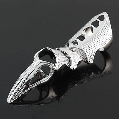 RINOSKIN - Silver Guard Adjustable Knuckle Joint Full Finger Ring for Men & Boys - THE MEN THING