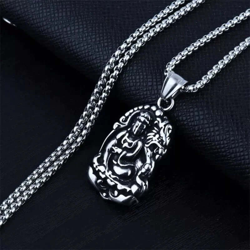 ROARING PEACE - Alloy Pendant with Pure Stainless Steel 24inch Round Box Chain, American trending Style for Men & Boy - THE MEN THING