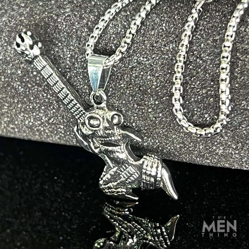 ROCKER - Alloy Pendant with Pure Stainless Steel 24inch Chain for Men, European trending Style - Round Box Chain for Men & Boy - THE MEN THING