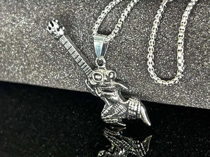 ROCKER - Alloy Pendant with Pure Stainless Steel 24inch Chain for Men, European trending Style - Round Box Chain for Men & Boy - THE MEN THING