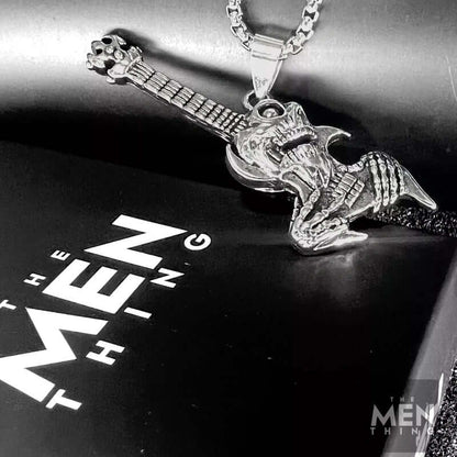 ROCKER - Alloy Pendant with Pure Stainless Steel 24inch Chain for Men, European trending Style - Round Box Chain for Men & Boy - THE MEN THING