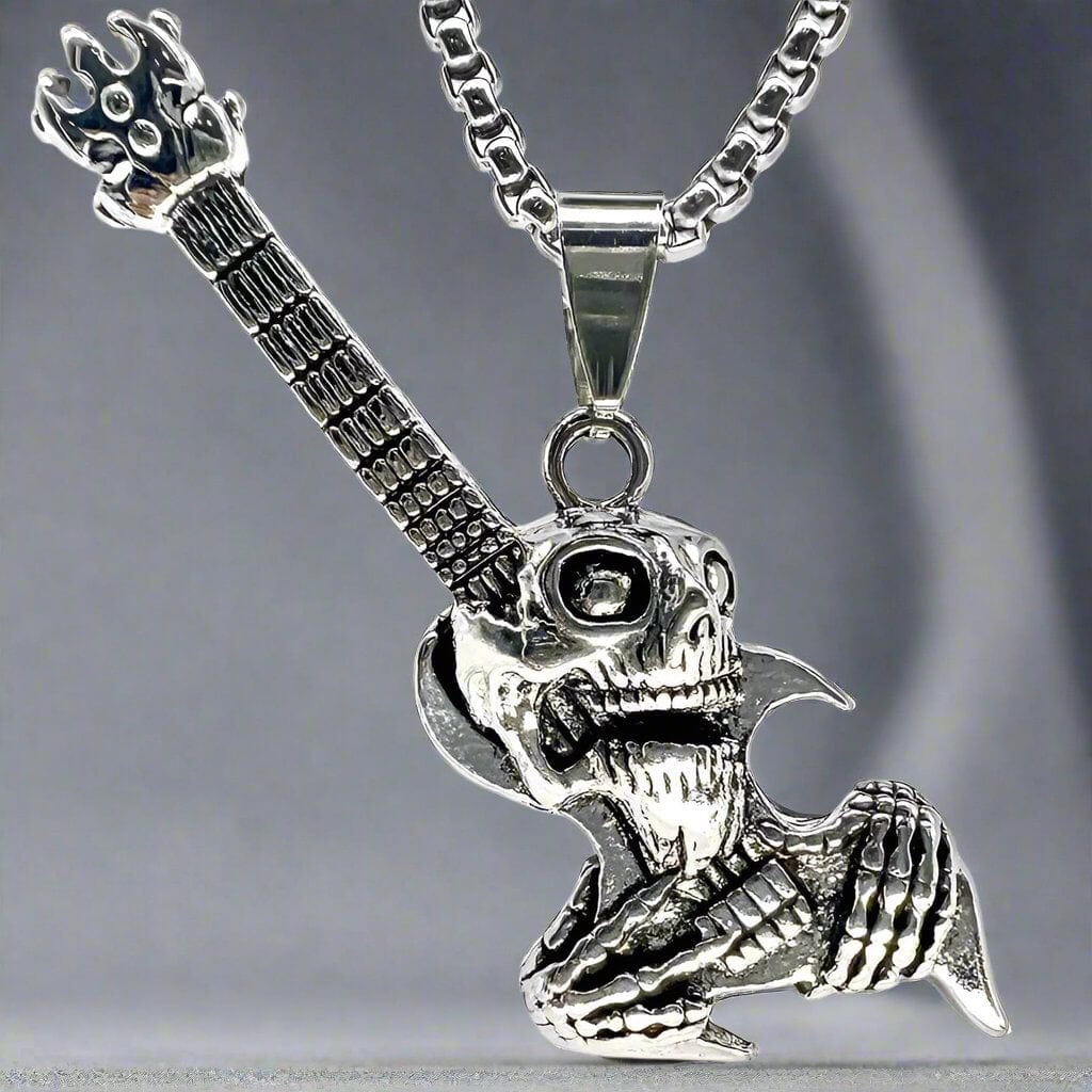 ROCKER - Alloy Pendant with Pure Stainless Steel 24inch Chain for Men, European trending Style - Round Box Chain for Men & Boy - THE MEN THING