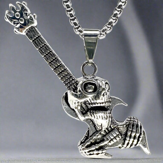 ROCKER - Alloy Pendant with Pure Stainless Steel 24inch Chain for Men, European trending Style - Round Box Chain for Men & Boy - THE MEN THING