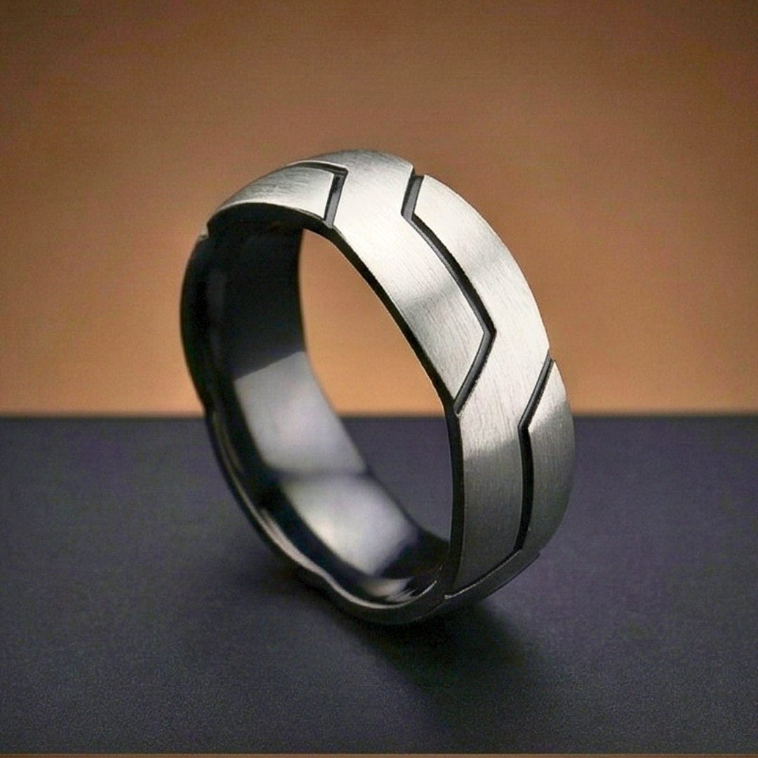 ROGUE ARMOR RING - Pure Stainless Steel Men’s Steel Plated Ring (Size : 17-22-27) - THE MEN THING