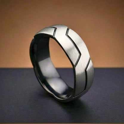 ROGUE ARMOR RING - Pure Stainless Steel Men’s Steel Plated Ring (Size : 17-22-27) - THE MEN THING