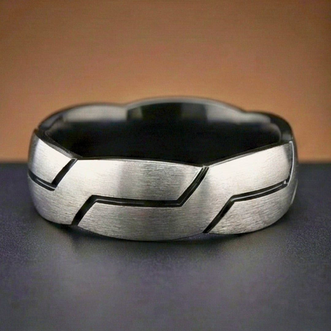ROGUE ARMOR RING - Pure Stainless Steel Men’s Steel Plated Ring (Size : 17-22-27) - THE MEN THING