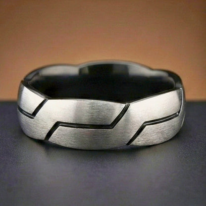 ROGUE ARMOR RING - Pure Stainless Steel Men’s Steel Plated Ring (Size : 17-22-27) - THE MEN THING