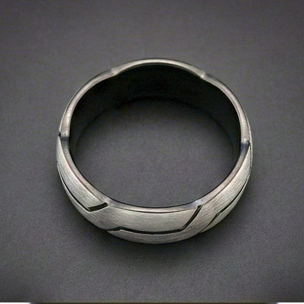 ROGUE ARMOR RING - Pure Stainless Steel Men’s Steel Plated Ring (Size : 17-22-27)