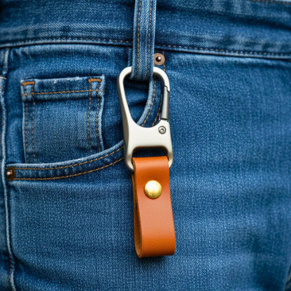 ROGUE CLIP BROWN - Stainless Steel Keychain for Men & Boy - THE MEN THING